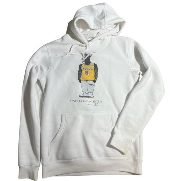 Kobe Bryant white hoodie #Lakers #goat 
2 minor flaws, last pictures for details - Picture 1 of 8